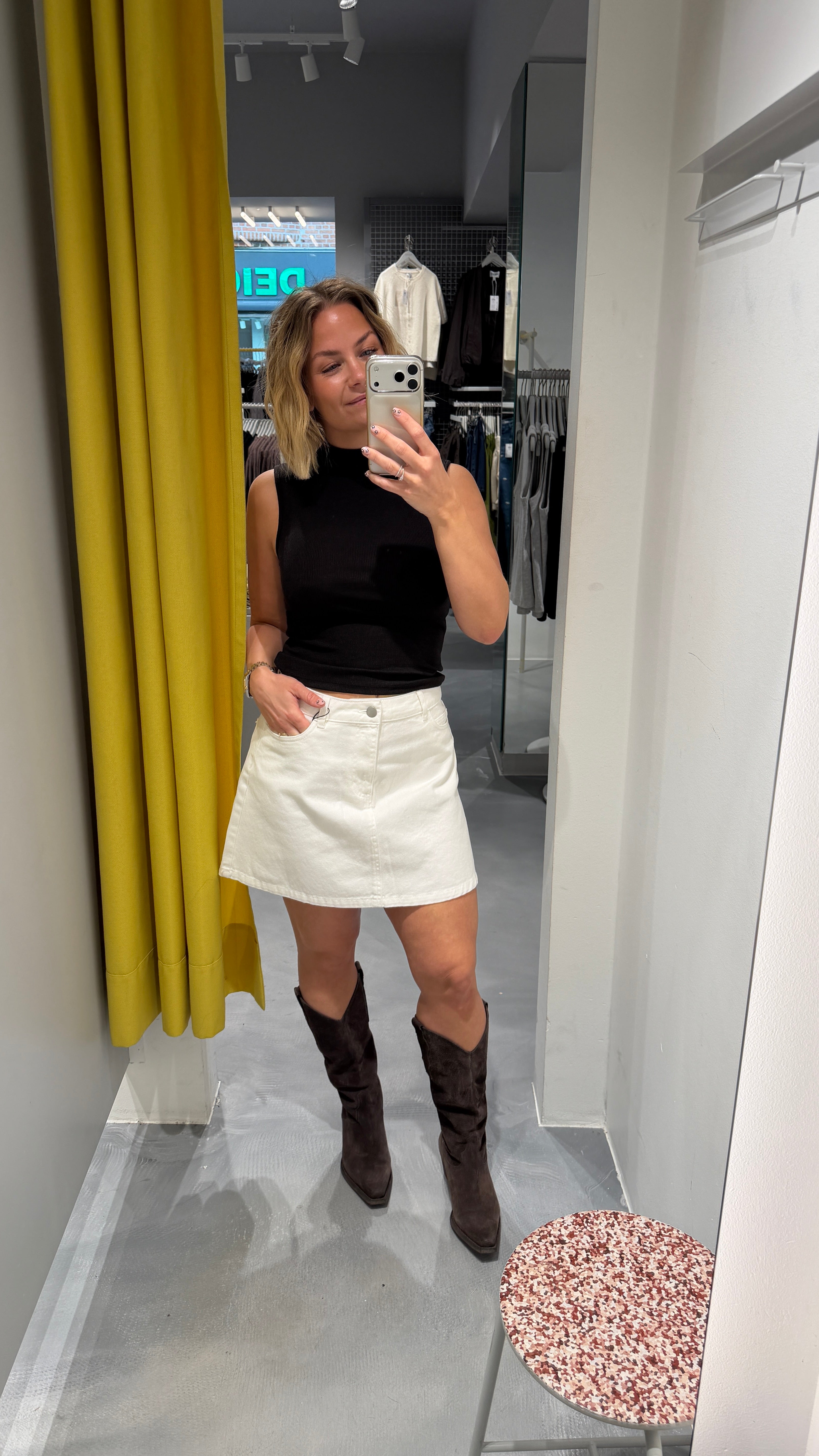 PCABBI Short Skirt - Bright White